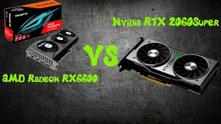 Что лучше?! AMD RADEON RX6600 против NVIDIA RTX2060 Super. Сравнение видеокарт.