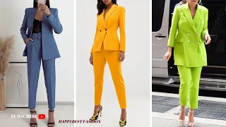 ELEGANT LADIES 2 PIECE BLAZER AND PANT/ 2 PIECE SUIT AND TROUSER FOR WORKING CLASS WOMEN