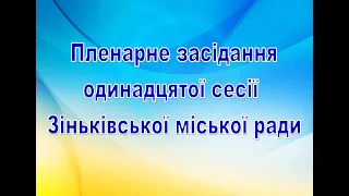 Пленарне засідання одинадцятої сесії міської ради