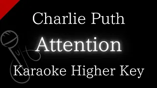 【Karaoke Instrumental】Attention / Charlie Puth【Higher Key】