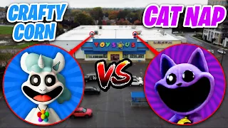 Drone Catches CRAFTYCORN AND CATNAP AT HAUNTED TOY STORE!! *POPPY PLAYTIME CHAPTER 3 IN REAL LIFE*