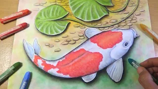 Koi Fish Drawing - Cara Menggambar dan Mewarnai Ikan Koi Step by Step