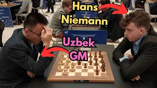 Hans Niemann takes on local boy l Abdimalik Abdisalimov vs Niemann | World Rapid 2023