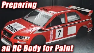 How to Prepare a Lexan RC body for Paint - Tamiya Lancer Evo VII