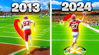 Scoring A 99 Yard Touchdown With Travis Kelce In EVERY Madden EVER!