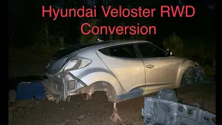 Hyundai Veloster RWD: rear axle, bumper, and gas tank removal