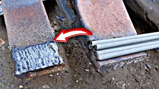 The fastest way to learn electric stick welding with a new trick || iron stick welder