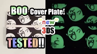 Glow In The Dark BOO Cover Plate TESTED - New Nintendo 3DS