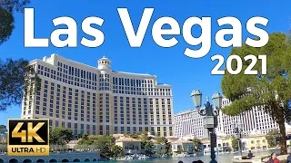 Las Vegas Strip Walking Tour 2021 (4k Ultra HD 60fps) – With Captions