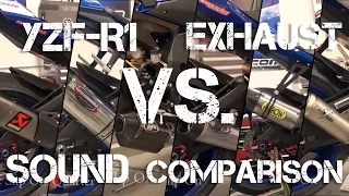 15-17 Yamaha YZF-R1 Exhaust Sound Comparison from Sportbiketrackgear.com