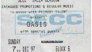 OASIS:Scottish Exhibition And Conference Centre,Glasgow,Scotland (07/12/1997)