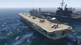 ❗Ukrainian GAU-8 Jets Destroyed By Russian 5000 Soviet helicopters, Jets, carrier Moskva | GTA 5