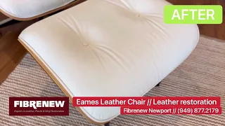 Eames leather chair restoration