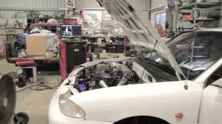 Hyundai Excel Turbo 214whp Dyno Run.