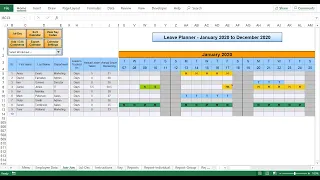 Excel Holiday Planner - a powerful staff leave tracking spreadsheet