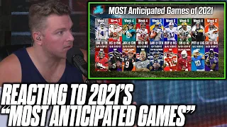 Pat McAfee Reacts To NFL's 2021 "Most Anticipated Games"