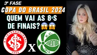 NÃO AVANÇARÁ PARA AS OITAVAS DE FINAIS DA COPA DO BRASIL 2024 INTERNACIONAL E JUVENTUDE  ❤️❤️X💚💚