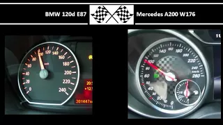 BMW 120d E87 VS. Mercedes A200 W176 - Acceleration 0-100km/h