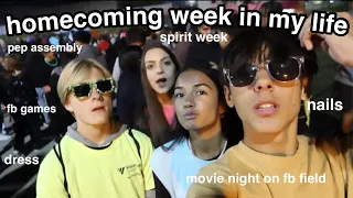 homecoming SPIRIT WEEK VLOG (dressing up, movie night, student council, fb game, and more!)