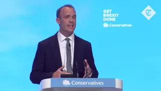 Dominic Raab talks at The Conservative Party Conference 2019
