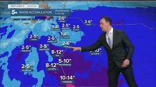 Blowing snow and dangerous wind chills