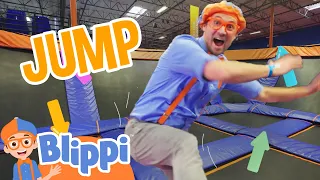 Blippi Plays At Sky Zone! | Indoor Trampoline Park | Educational Videos for Kids