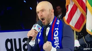 John Brancy sings the National Anthem at Madison Square Garden