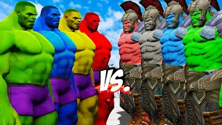 HULK GLADIATOR VS TEAM HULK COLOR - HULK BATTLE - EPIC SUPERHEROES WAR