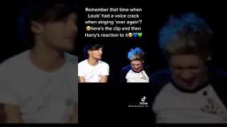 Louis' angelic voice crack during 'Over again'