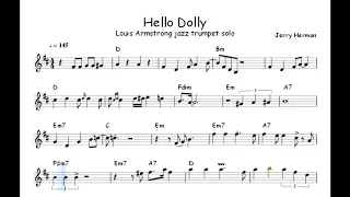 Hello Dolly trumpet solo Luis Armstrong music sheet
