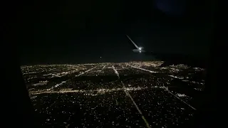 Landing in Detroit at night