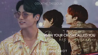 KOOKV ONESHOT |When your crush called you by his Surname| 8k special 🦋