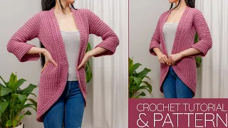 How to Crochet: Bell Sleeve Cardigan | Pattern & Tutorial DIY