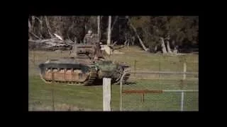 Restored Matilda Infantry tank operating across country