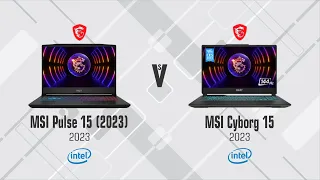 MSI Pulse 15 (2023) vs MSI Cyborg 15