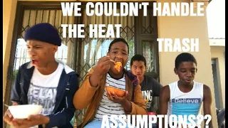 HOT NOODLE CHALLENGE-While answering Assumptions About Us (Gone Wrong) - First Video | TheSauceGANG