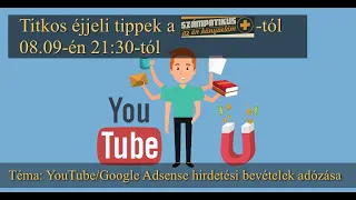 YouTube/Google Adsense hirdetések utáni bevételek adózása