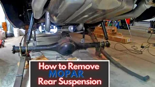 How to Remove Mopar rear suspension!