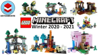 All Lego Minecraft Sets Winter 2020-2021 - Lego Speed Build Review