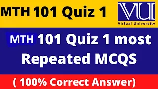 MTH101 Quiz 1 fall 2022 #ARSciencelogy @ARSciencelogy