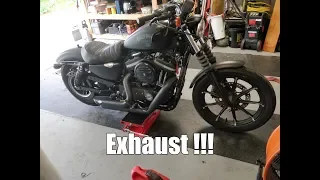 Installing a new exhaust on my Sportster