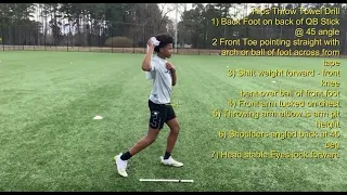 How to Coach Quarterbacks: Using a Towel to Teach Throwing Mechanics – Drill 1 Hips Throw Drill