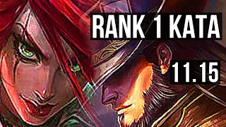 KATARINA vs TWISTED FATE (MID) | Rank 1 Kata, 11/2/11, 1300+ games | KR Challenger | v11.15