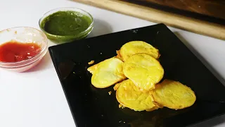 Air Fry Aloo Pakora Recipe (ALOO BAJJI) | Oil Free Pakora | Potato Pakoras Air Fryer