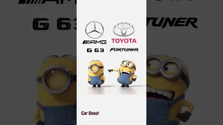 Mercedes AMG G63 VS Toyota fortuner minion style#foryou #funny #status #status #trending  #fyp #car