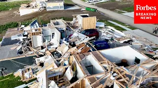 Drone Footage Captures Major Damage In Elkhorn, Nebraska, Caused By Tornado