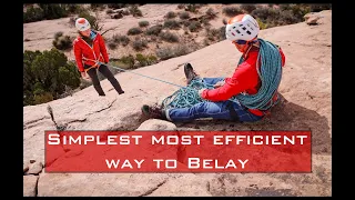 Most efficient way to belay: the hip belay.