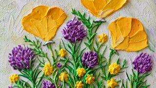 Flowers Painting I Impasto Tutorial