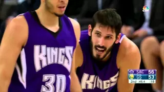 Curry and Casspi 3 points showdown!!!