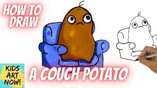 How to Draw a Couch Potato! - Funny!